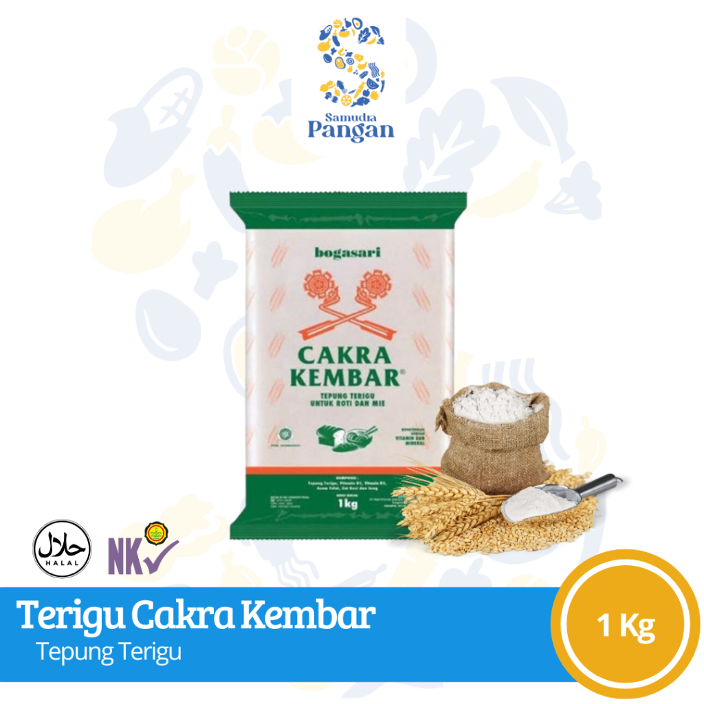 

Tepung Terigu Cakra Kembar 1 Kg