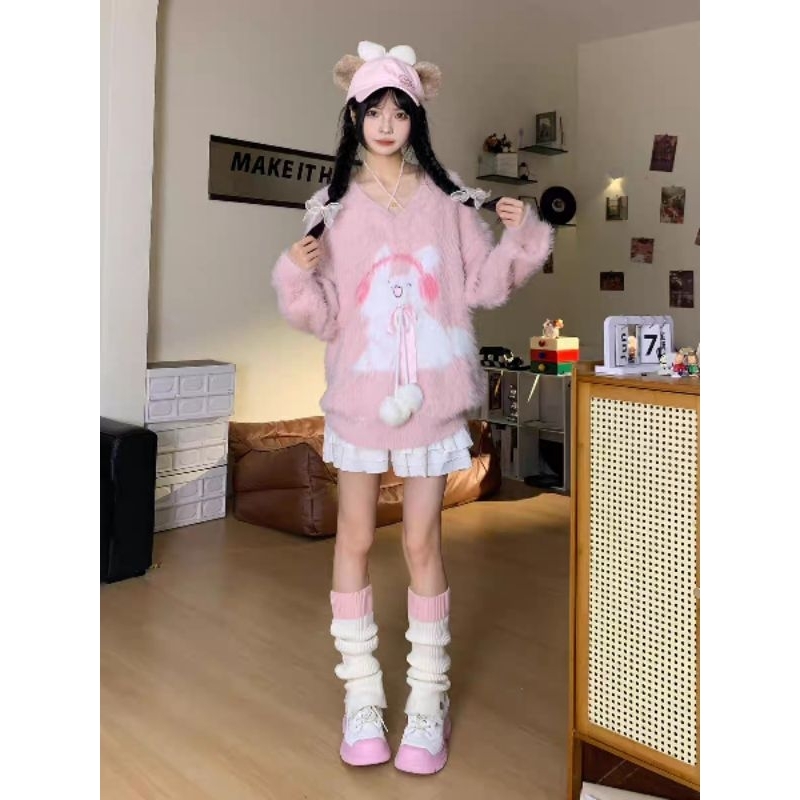 Sweater manis lucu oversize korea style