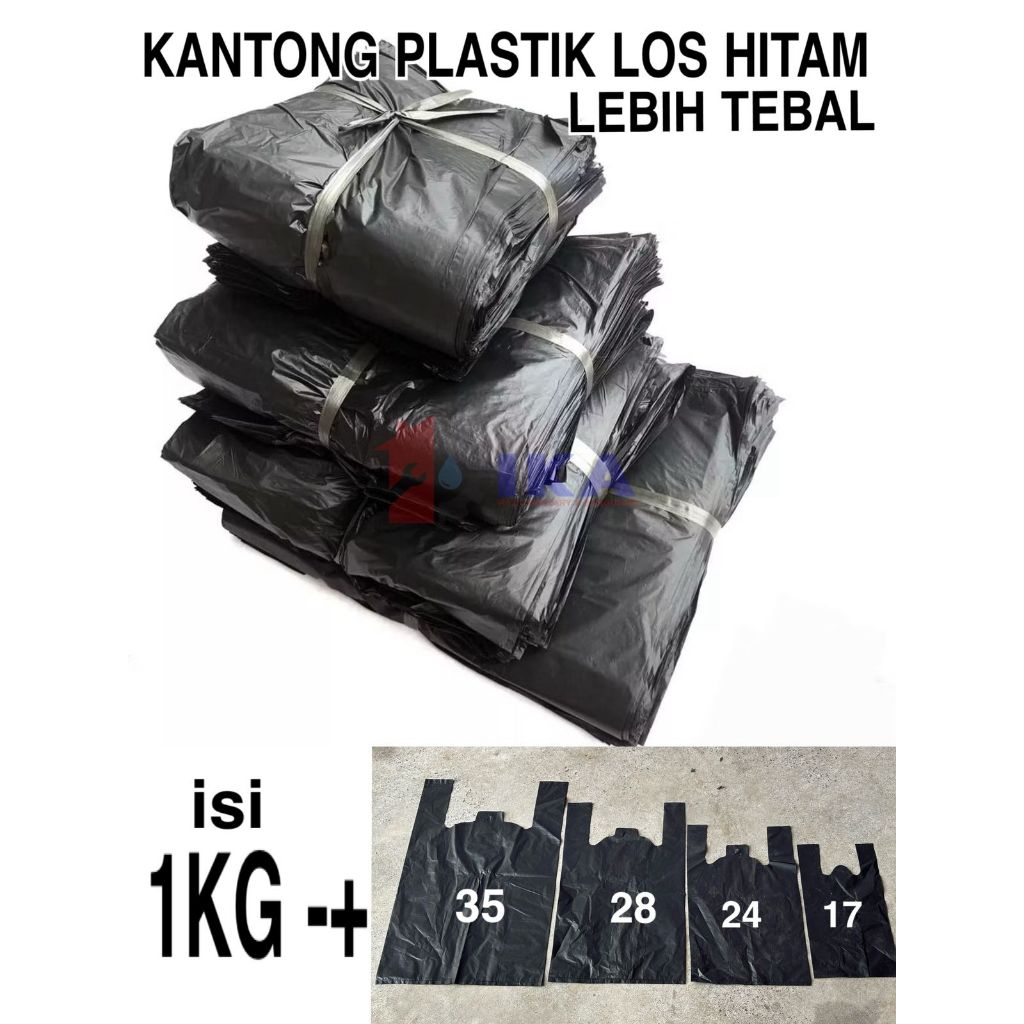 Kresek hitam kiloan plastik kresek los hitam 1/2 dan 1kg Besar Sedang Kecil tebal termurah