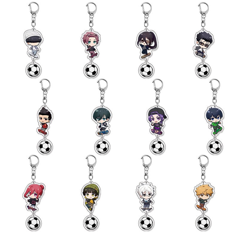 Gantungan Kunci Anime Bluelock Akrilik Transparan Keychain Gift Souvenir Hadiah Kado Figure Blue Loc