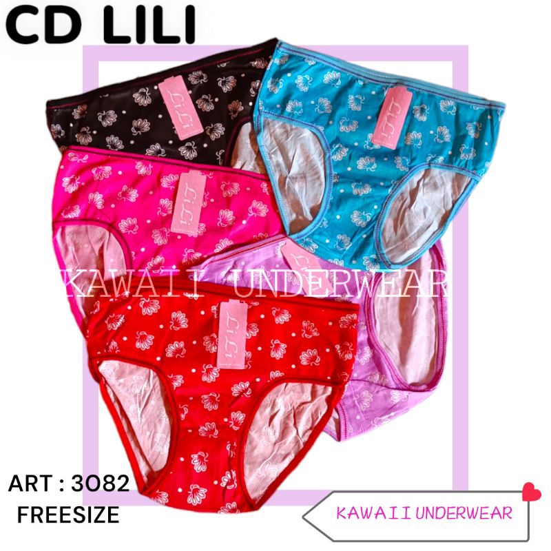 Cd Celana Dalam Import Cd LiLi Wanita Remaja Motif Bunga Bunga Katun Free size termurah