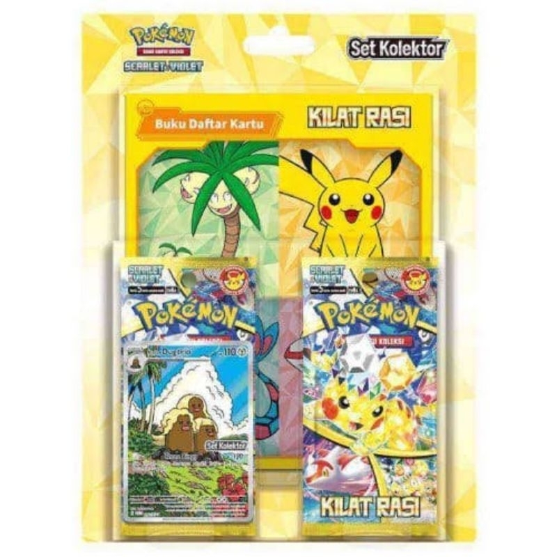 Booster Box Set Kolektor Pikachu Pokemon Indonesia Kilat Rasi SV8S
