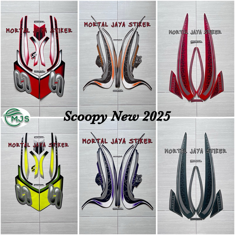 STIKER STRIPING LIS LES BODY MOTOR HONDA SCOOPY NEW 2024 2025