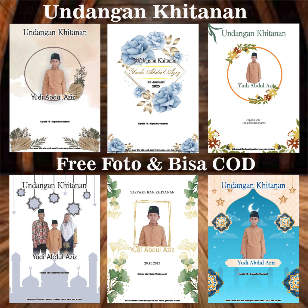 Undangan Khitan, Undangan Khitanan, Tasyakuran Khitan, Walimatul Khitan,murah,dan.Elegan