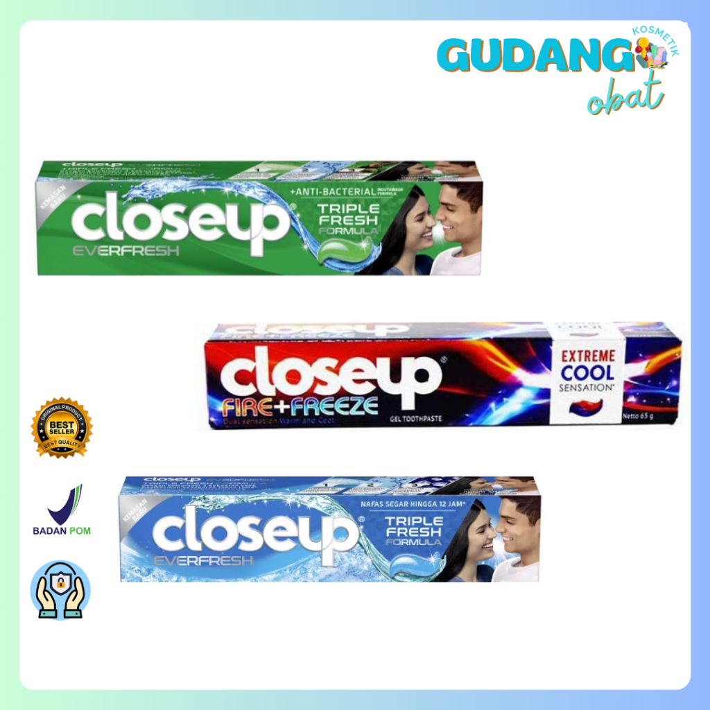 Close Up 160 gr, Close Up Fire Freeze, Close Up GEver Fresh Green, Close Up Icy White