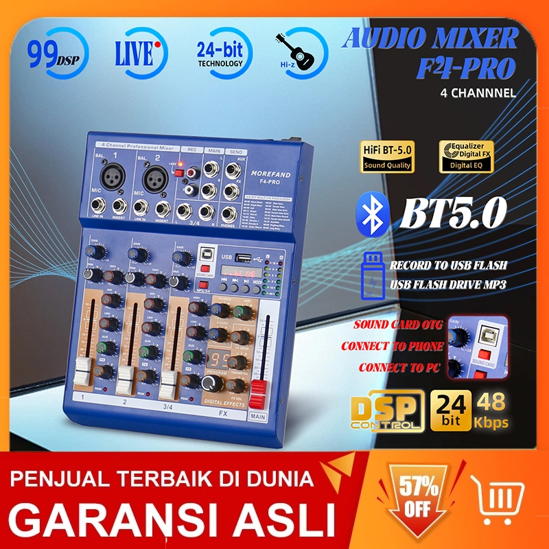 Mixer 4 chanel /mixer audio/mixer 4 chanel termurah /mixer mini/ Amplifier Bluetooth Mini mixer ashl