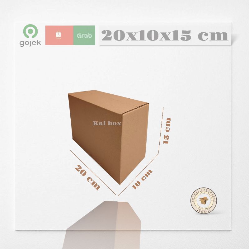 

kardus ukuran 20x10x15 cm box singel wall polos ST