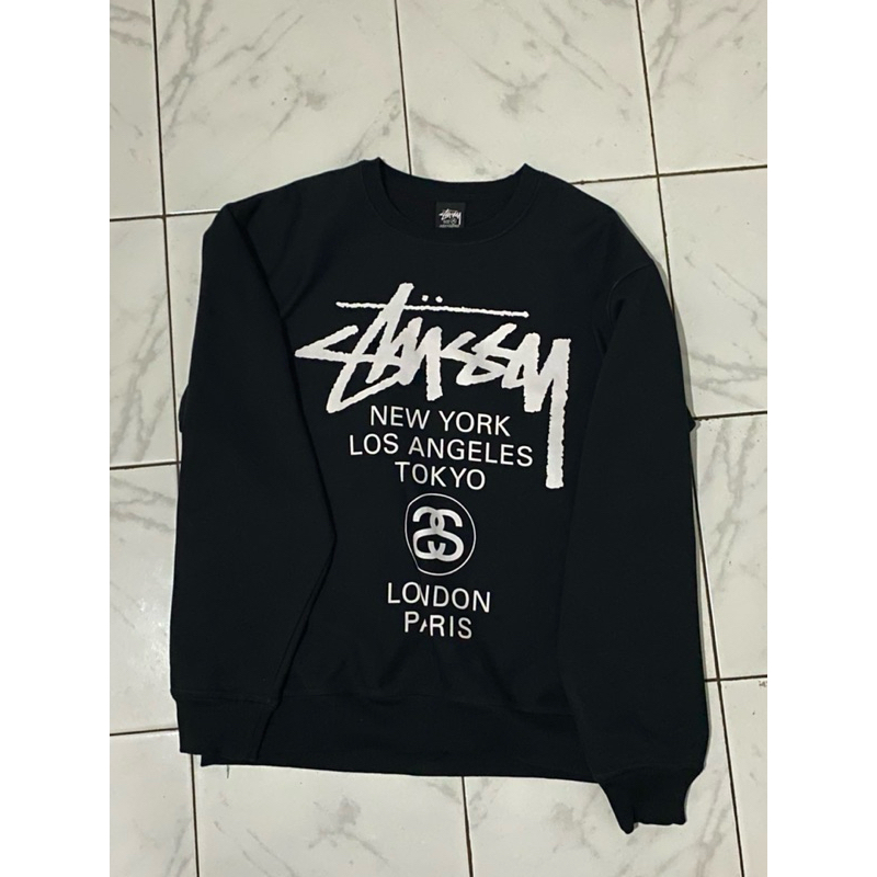 PRELOVED Stussy world tour crewneck ORIGINAL