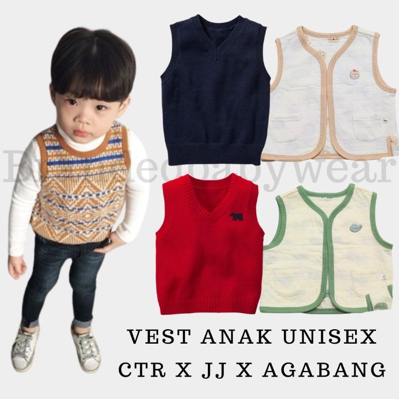 CTR X JJ X AGABANG Vest Anak Unisex Size NB 3 9 12Bulan 2Tahun BBW841