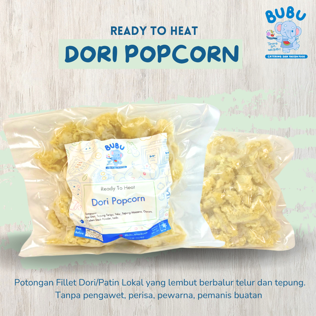 

DORI POPCORN ORIGINAL FROZEN FOOD BUBU 300GR