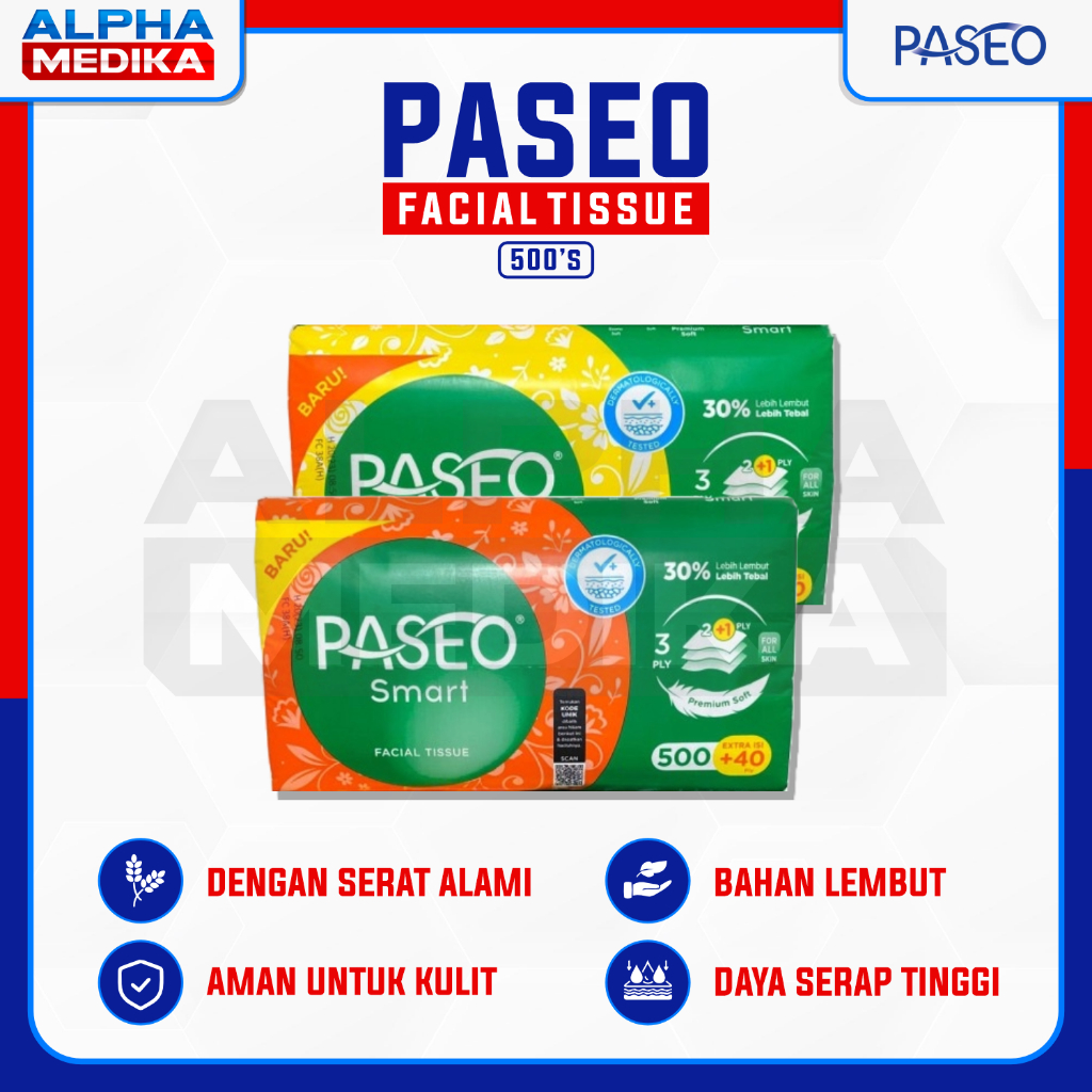PASEO - Tissue PASEO 250 sheet 2 Ply / Paseo Facial Tissue 250 sheet 2 ply / Tisu Paseo
