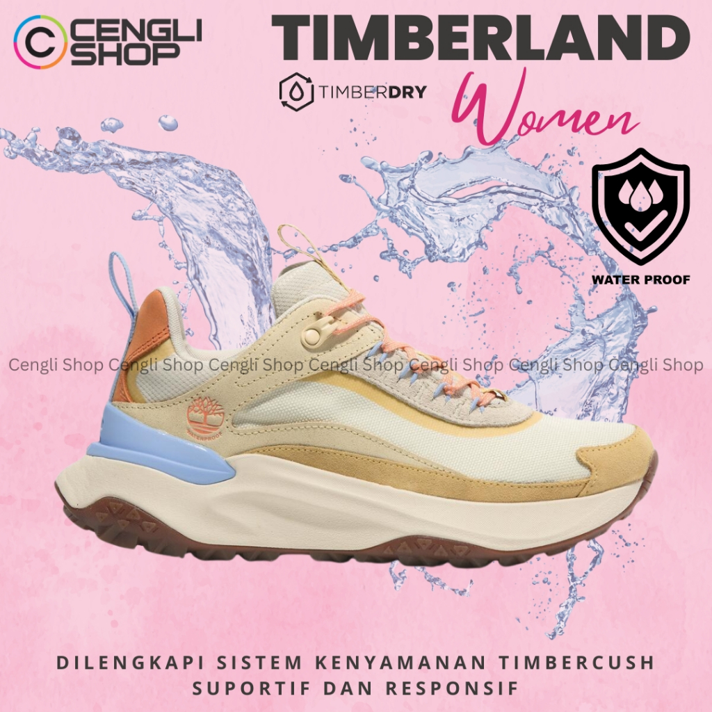 SEPATU TIMBERLAND SNEAKER WANITA ORIGINAL SNEAKERS KETS KULIT ASLI ORI WATERPROOF TERBARU TW03