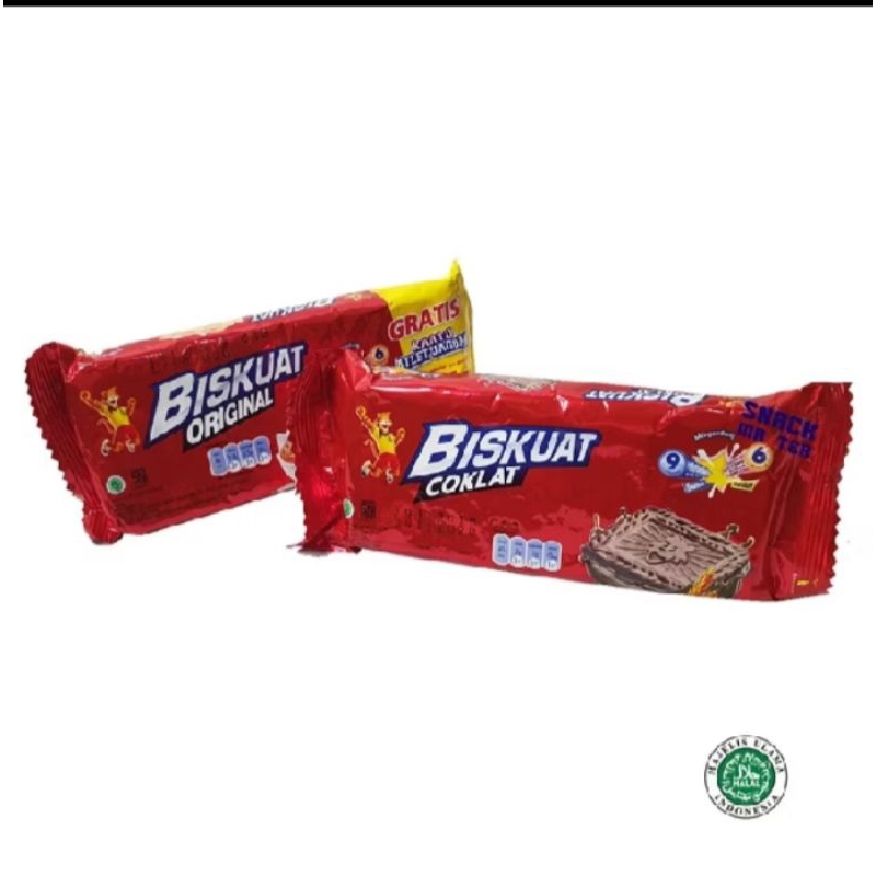 

Biskuat coklat dan original kemasan 1 renceng | 45gr