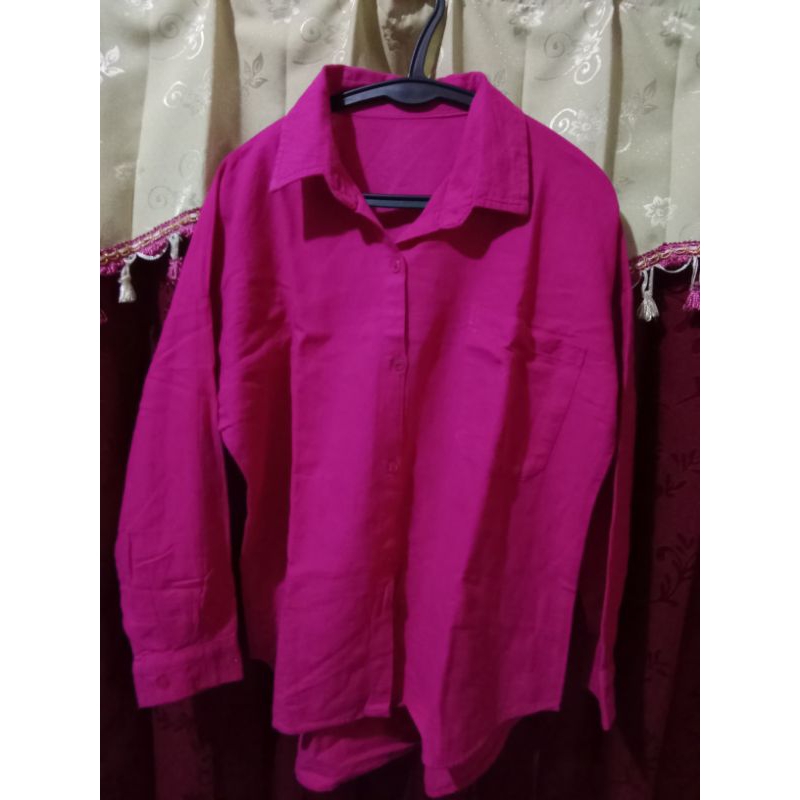 PL Kemeja Wanita Oversize Linen