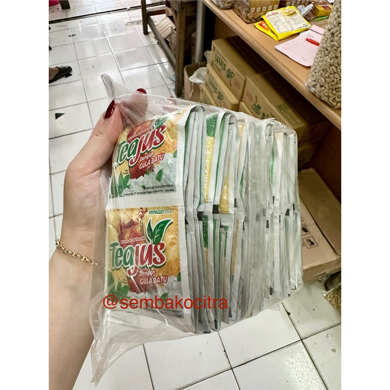 

Tea Jus Gula Batu / 1 pack isi 6 renceng @60 pcs