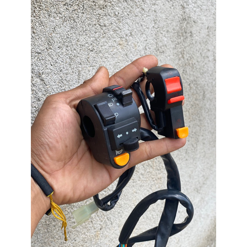 holder saklar set kanan kiri jialing jh atau trail vintage lain nya set engine stop stater