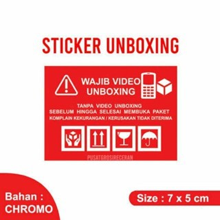 

Sticker Wajib Video Unboxing, Bahan Cromo, isi 50pcs.