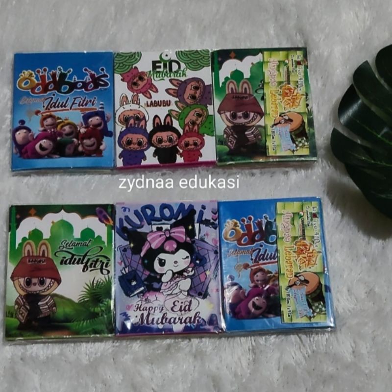 

1 Slop Angpau Idul Fitri Motif Karakter Lucu Labubu Larva/Amplop THR Hari Raya