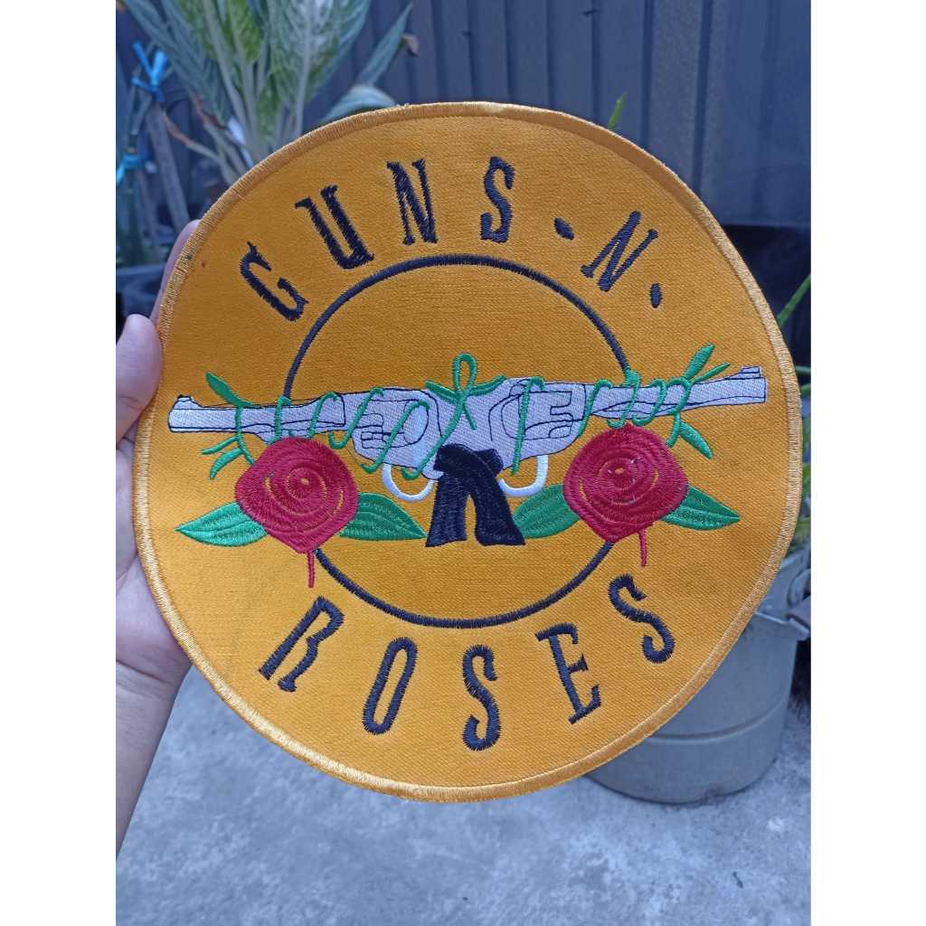 Back Patch Bordir Besar GNR Bulat Kuning