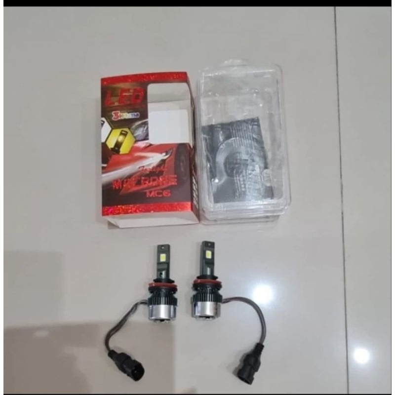 LAMPU LED MC6 H4 3WARNA MACRONE/ SEPASANG