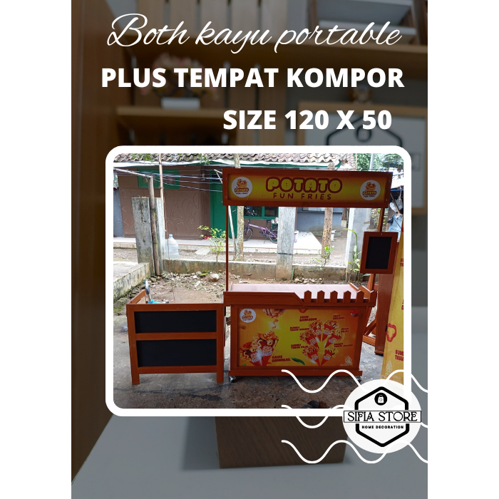 BOOTH PORTABLE PLUS MEJA KOMPOR
