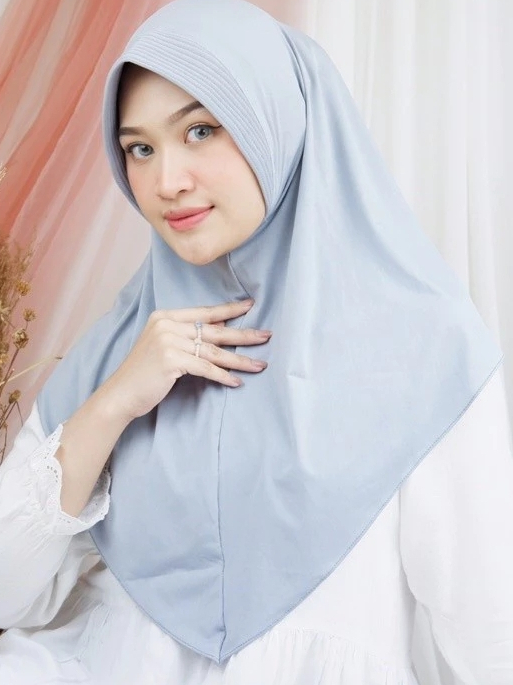 Hijab Bergo Instan Sport Hamidah JERSEY Size L Panjang Menutup Dada @AlyandraCollection