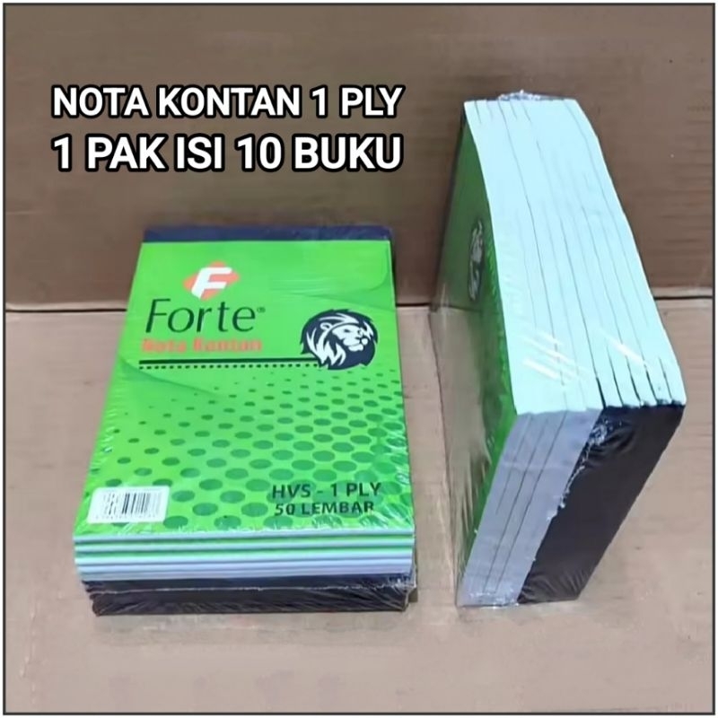 

1 Pak Buku Nota Kontan 1 Ply isi 10 Pcs FORTE