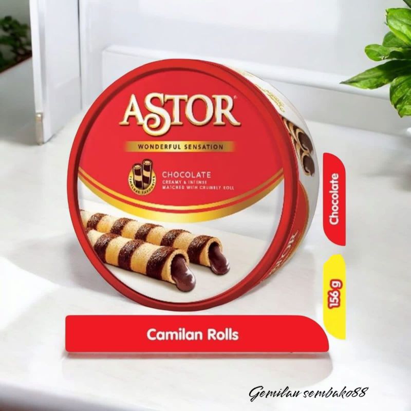 

ASTOR CHOCOLATE WAFER STICK KALENG KEMASAN 156 GRAM / KUE LEBARAN