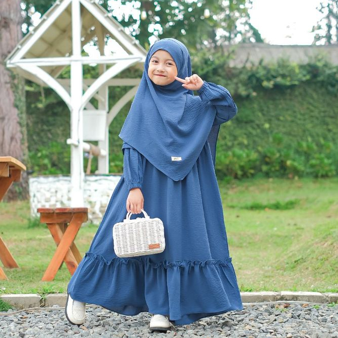 Aurora set gamis syar"i anak, gamis muslim anak perempuan, gamis terbaru 2025,ramadhan,baju muslimah