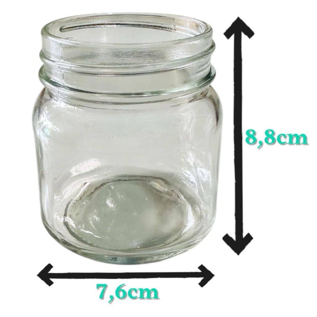 TERMURAH 300ml Jar Kaca Bening Tanpa Tutup Jar Selai Jar Kaca Beling Wadah Makanan / Jar Penyimpanan