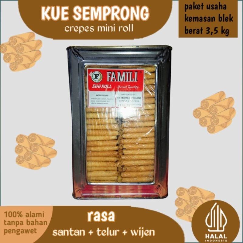 

paket usaha kue lebaran kue semprong extra santan telur wijen 3,5 kg