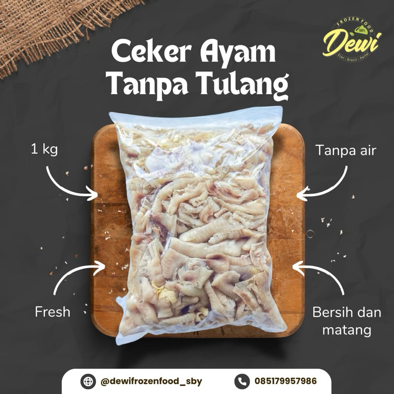 

Ceker Tanpa Tulang 1 kg | Ceker Tatul 1 kg| (Tanpa Campuran Air) READY STOCK