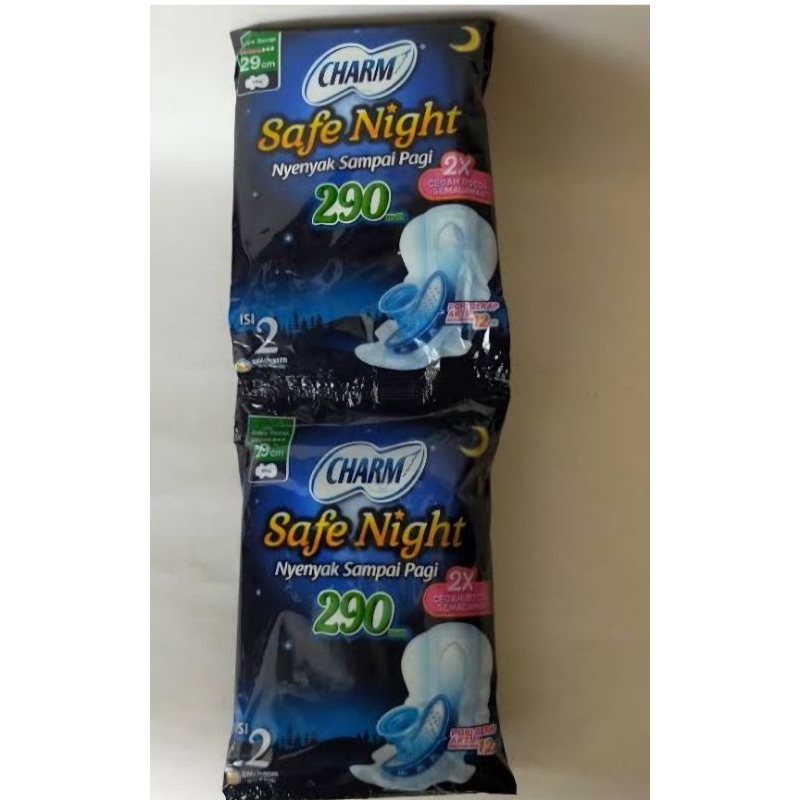 pembalut charm night 29cm/pembalut charm 29 cm