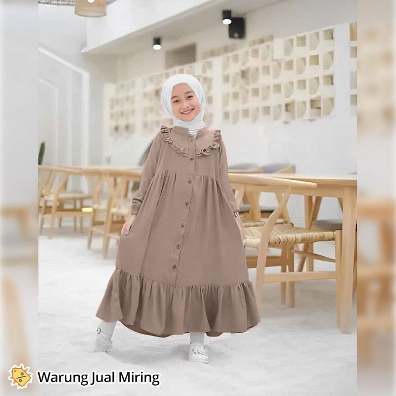 Gamis Anak Perempuan Crinkle Korean Style