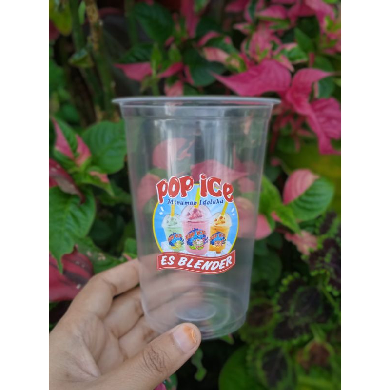 

stiker cup pop es bisa COD 1 lembar isi 50pcs