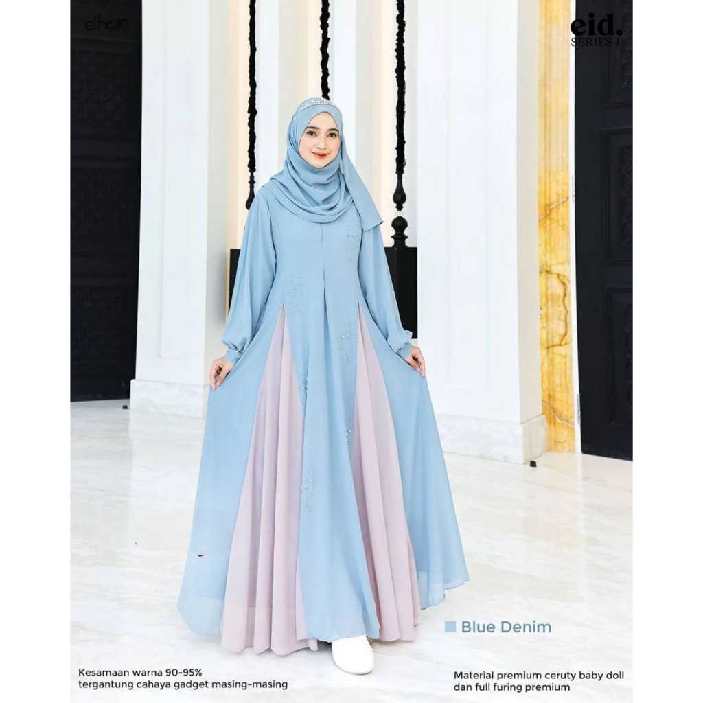 Kiukiu Alesha Dress - dress Wanita 2 Warna - Gamis Ceruty 2 Warna - Dress Mutiara Payet 2 Layer - Ba