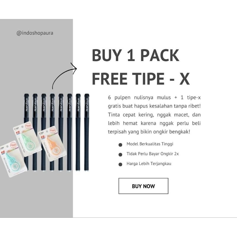 

Jangan Biarkan Kesalahan Menghentikanmu – 6 Pulpen Premium dengan Tipex Gratis untuk Karya Sempurna