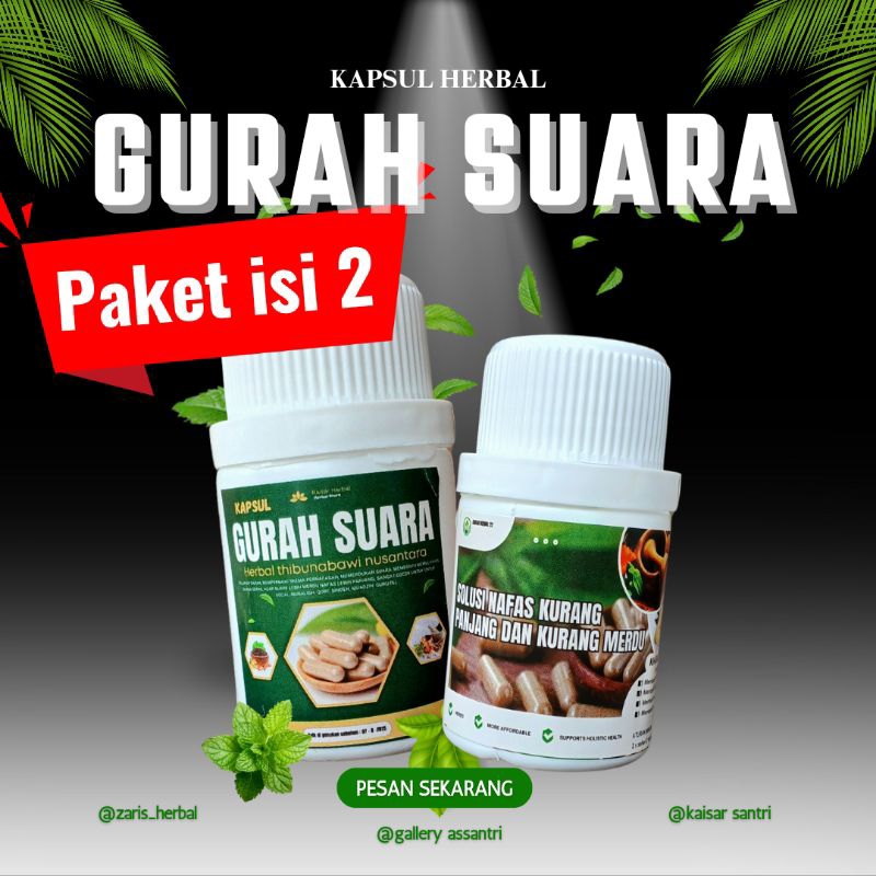 KAPSUL GURAH SUARA KAPSUL PEMERDU SUARA KAPSUL HERBAL ALAMI