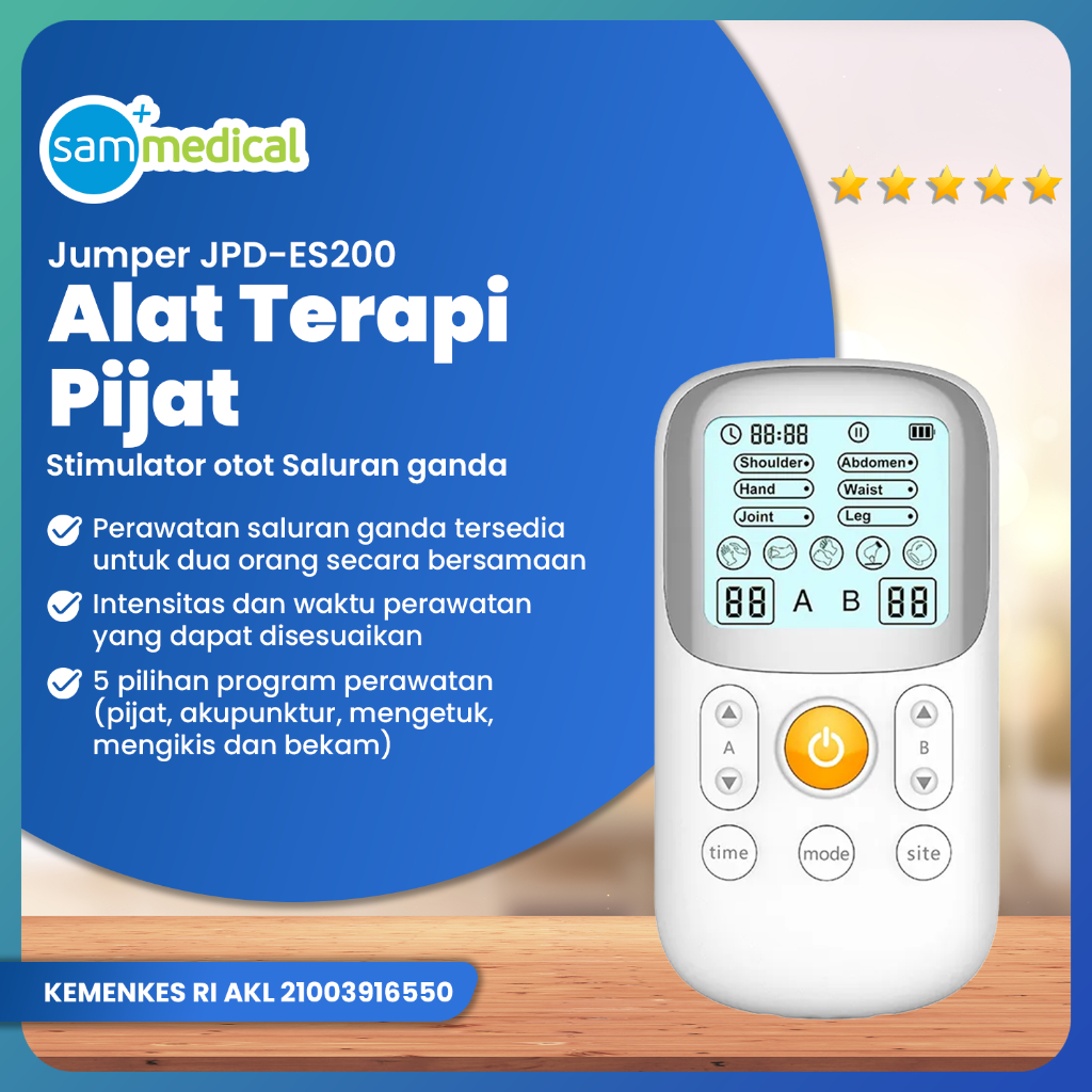 Jumper Alat Tens Theraphy - JDP ES200 / Alat Terapi Pijat Elektrik / Alat Pijat Terapi Listrik Tens