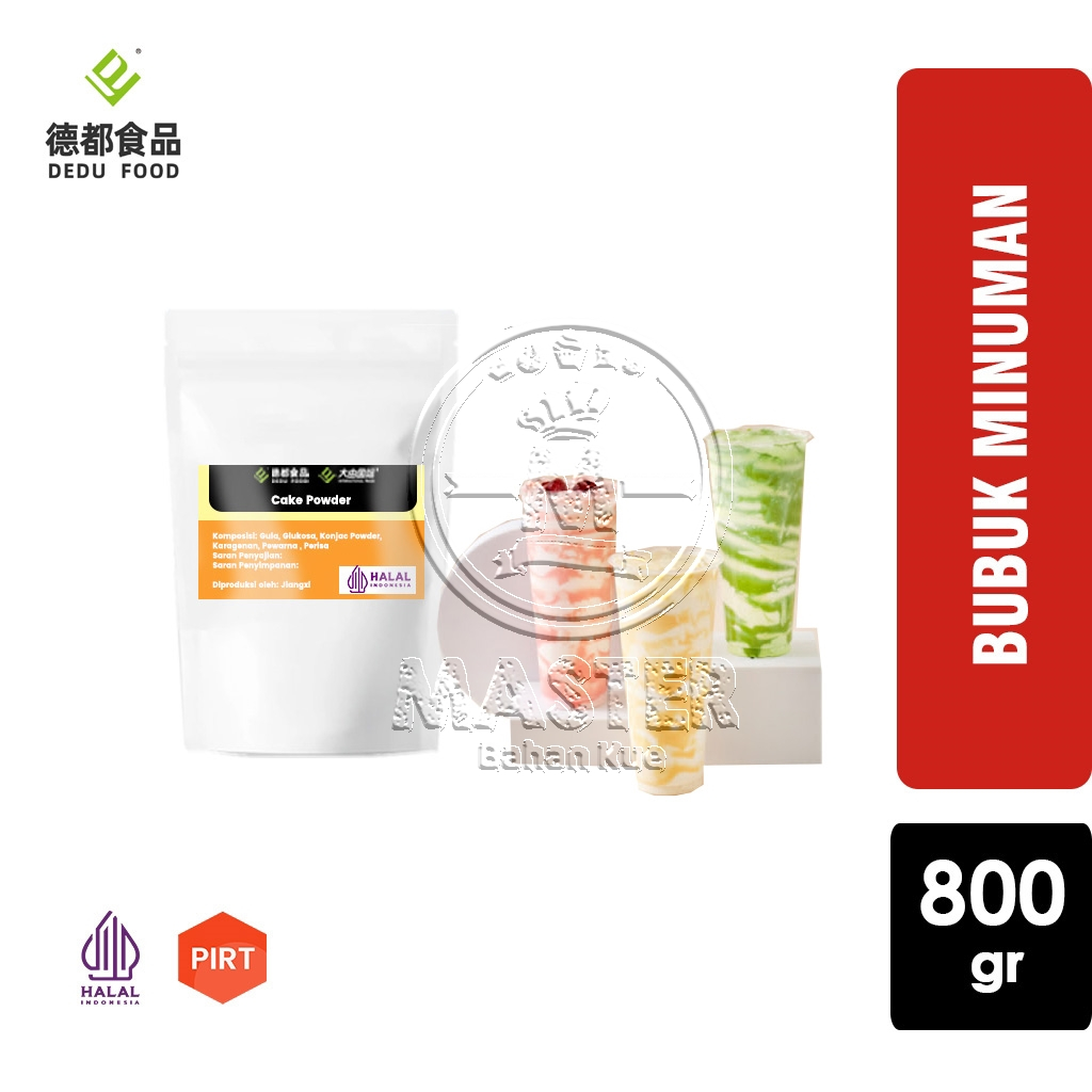 

Cake Powder Foam DeduFood Topping Minuman Rasa Kue [Pouch 800g]