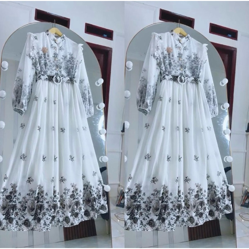 Fadlinasalsa brokat | GAMIS CERUTY FLOWER | DRESS CERUTY TILE DOT