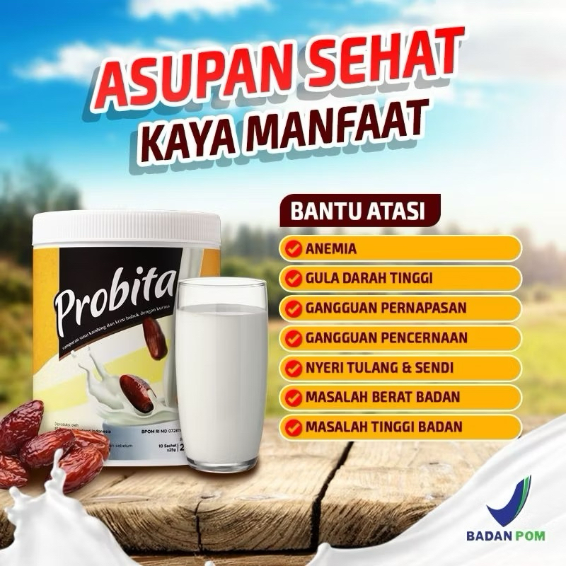 

Susu Peninggi Badan & Penambah Berat Badan Susu Kurma Plus Etawa-Probita