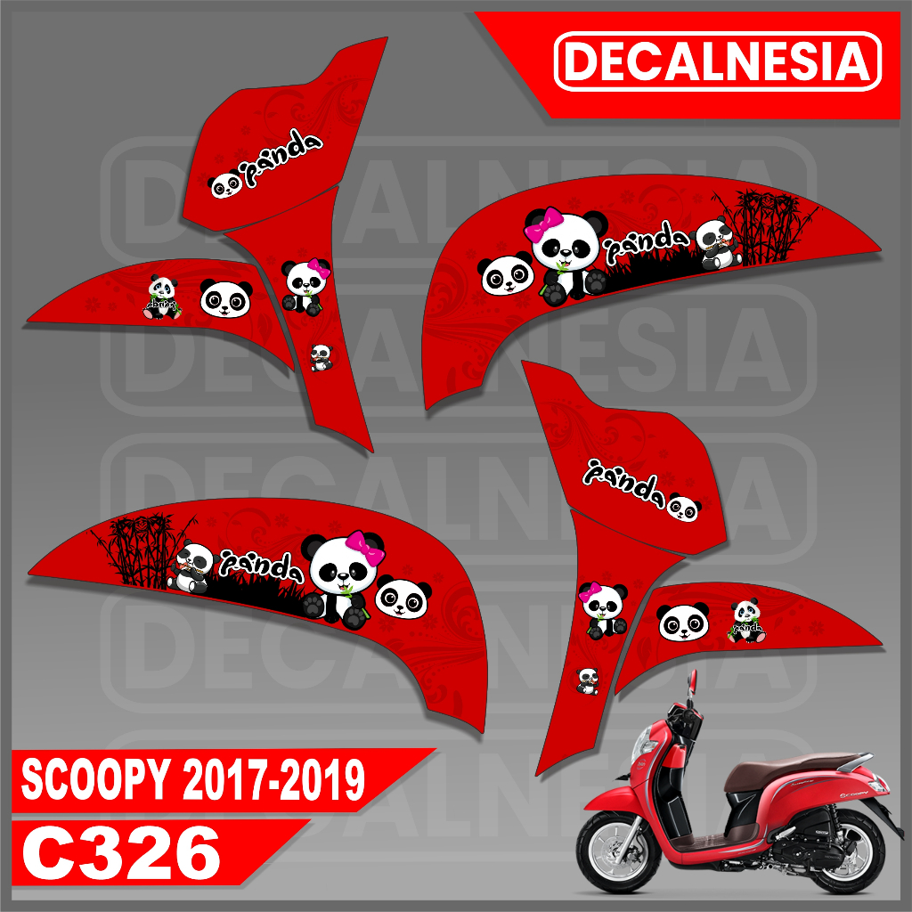 Striping Sticker Scoopy Esp 2019 2018 2017 Stiker Motor Variasi List Skotlet Racing Modif C326