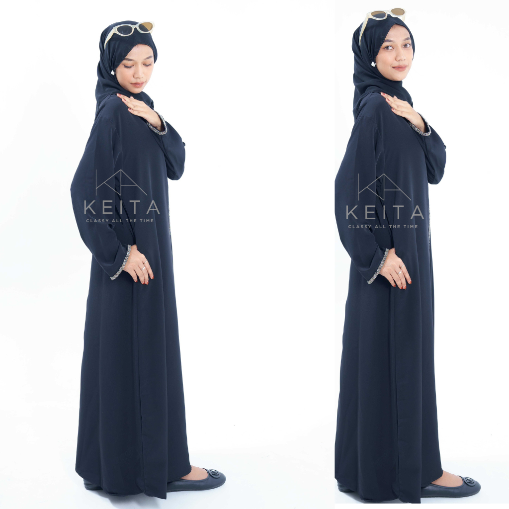 Abaya Hitam Modern Remaja Gamis Arab Turkey Syafa by Keita