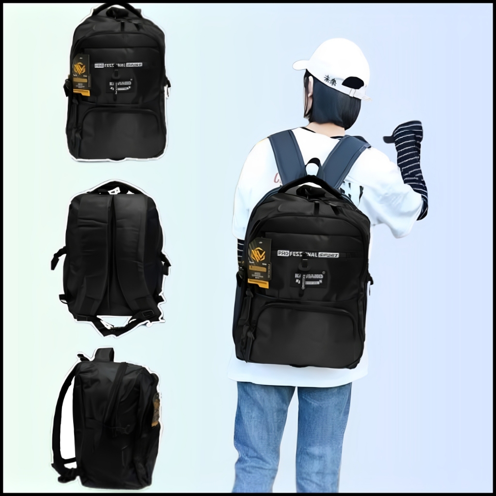 TAS RANSEL PUNGGUNG TAS RANSEL SEKOLAH KERJA MERK KALVIANO TAS RANSEL ELITE