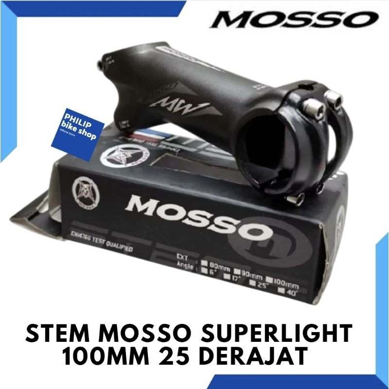 Stem Sepeda Mosso 100MM 25 Derajat Superlight