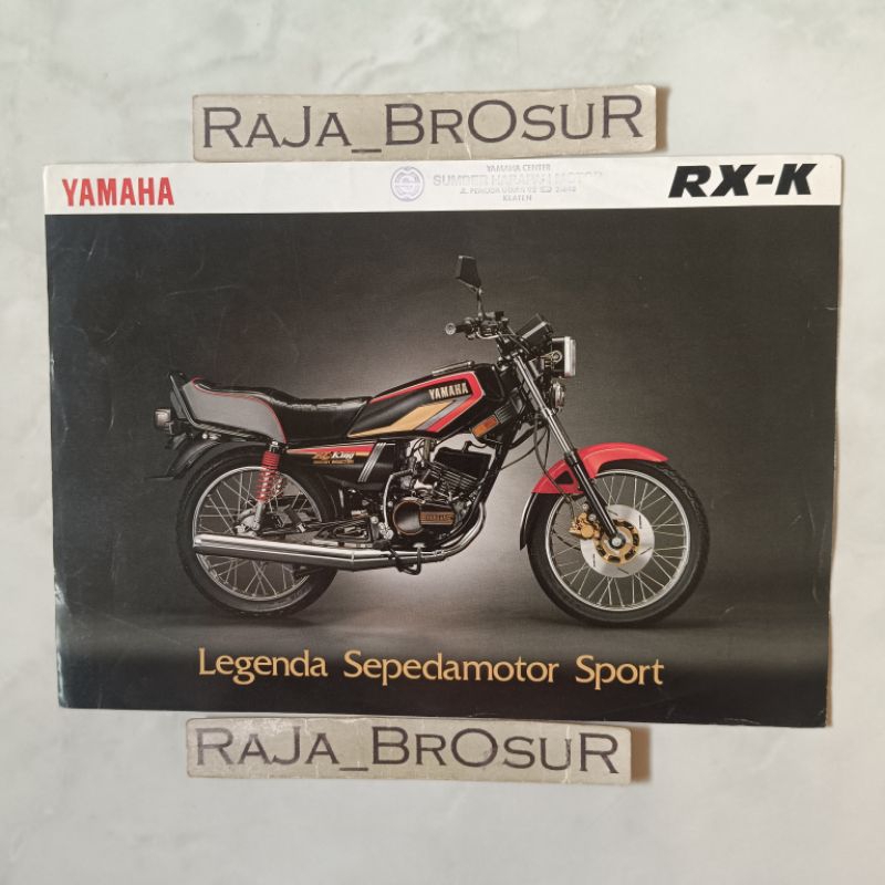 Poster brosur katalog flyer jadul lawas Yamaha RX King Cobra Bibir Merah 3KA 1992