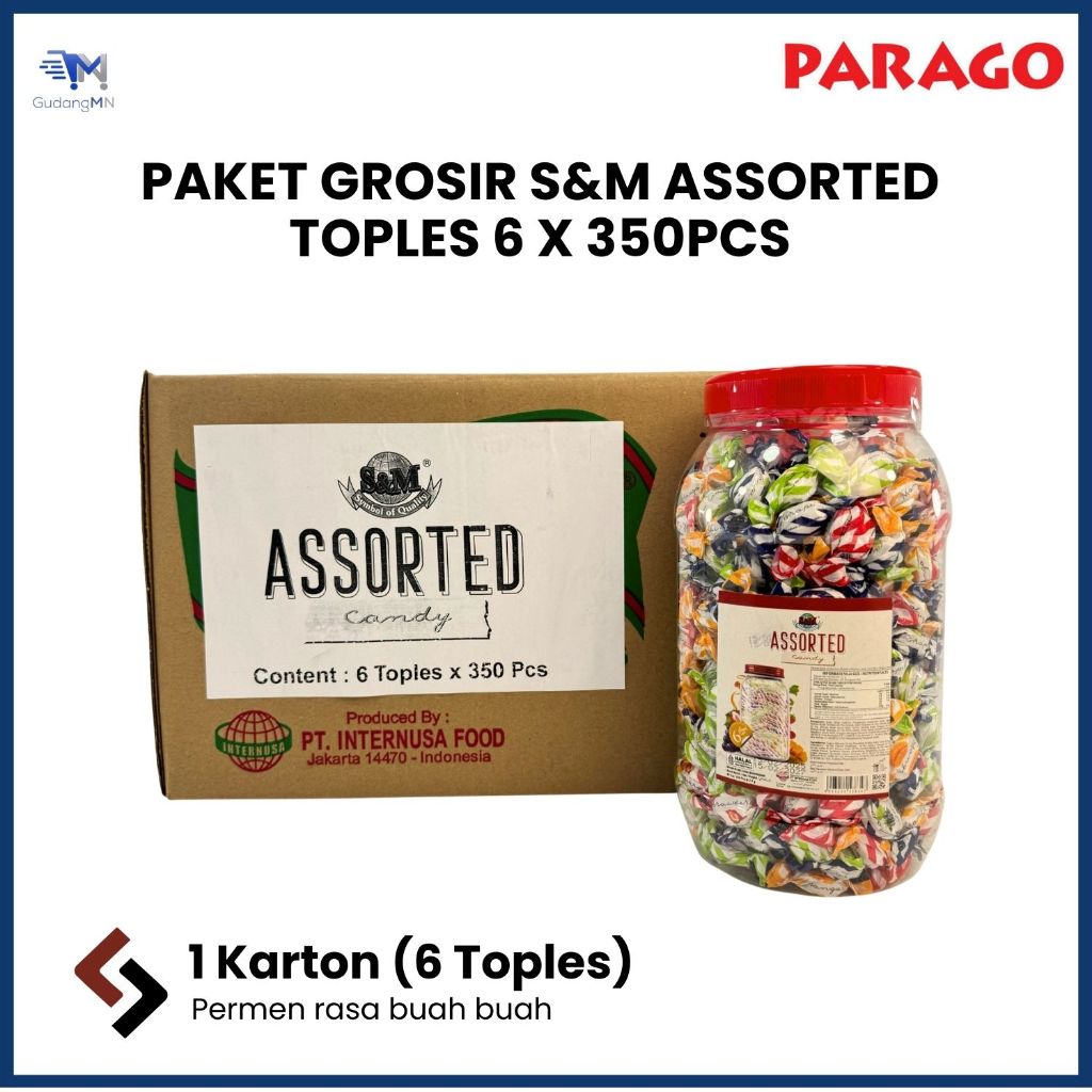 

[PAKET GROSIR 1 KARTON] S&M ASSORTED CANDY TOPLES