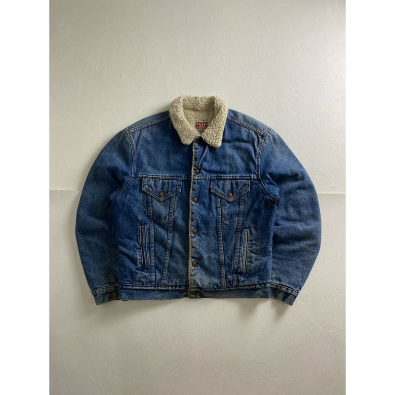 Vtg 80s Levis Sherpa Denim Jacket