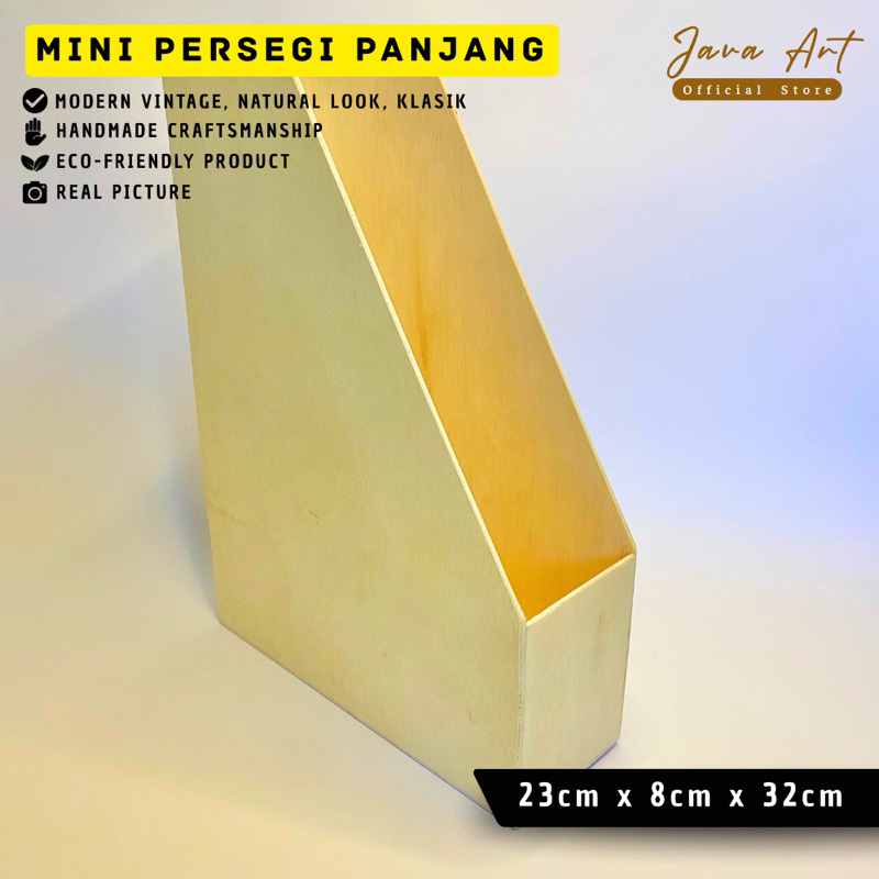 

DUDUKAN FOLDER KAYU KLASIK, Ukuran 23cm × 5cm × 31cm